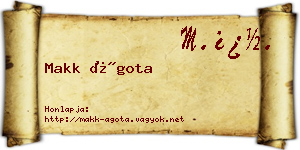 Makk Ágota névjegykártya